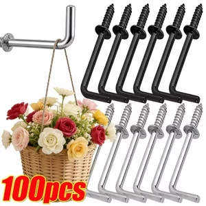 20 / 100 Chiếc Hình Chữ L Vít Móc Đa Năng Tự Khai Thác Treo Tường Móc Nhà Bếp Tủ Góc Phải Khăn Ly Bảo Quản Móc