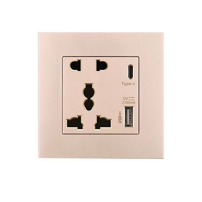 MUQV Nguồn Điện 2100MA USB Soet Bảng Điều Khiển Quốc Tế 13A Vương Quốc Anh Tường Loại C Giao Diện n