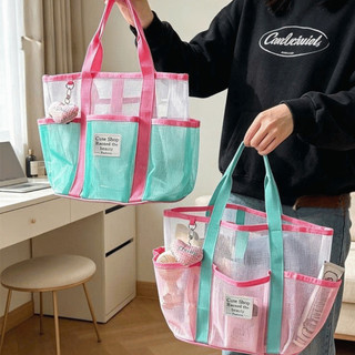Túi Lưới PVC Đựng Đồ Du Lịch Cỡ Lớn, Túi Tote Trong Suốt Chống Thấm Đựng Đồ Đi Biển, Đi Bơi Tiện Lợi