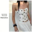 Milyfashion Retro Chấm Bi Ống Top Hot Girl Gợi Cảm Ôm Không Tay Ngắn Hàng Đầu Kỳ Nghỉ Mặc Nữ E930