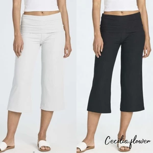 Quần crop top rộng thường ngày dành cho nữ