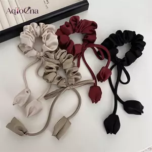 AqToCna Tulip Streamers, Nhẫn Ruột Lớn, Nhẫn Tóc, Nơ, Cảm Giác Đơn Giản Chất Lượng Cao, s, Phụ Kiện Tóc AqToCna