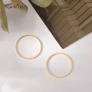 AqToCna 2 Chiếc Cổ Điển Đơn Giản Dainty Mịn Người Phụ Nữ Mỏng Nhẫn Chất Lượng Hàng Đầu Trang Sức Dành Cho Nữ Bé Gái Thời Trang Tiệc Cưới Trang Sức Quà Tặng AqToCna