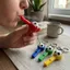 QEARY Bóng Thể Thao Clicker, Mô Phỏng Nhựa 3D In Clicker Bóng Móc Khóa, Túi Mặt Dây Chuyền Ngộ nghĩnh Bóng Đá Mini Cảm Giác Clicker Đồ Chơi Tặng