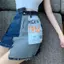 Hot Girl Khâu Không Đều Gợi Cảm Chia Chữ a Cao Cấp Ôm Hơn Nhìn Denim Hông Váy Nữ