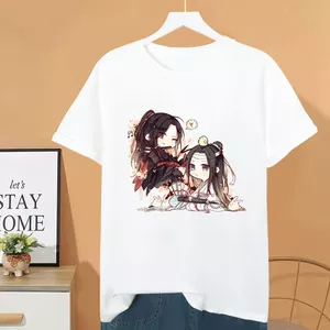 Mùa Hè Mạc Đạo Thượng Phụ Cotton Nguyên Chất Áo Thun Tay Ngắn Hàng Hóa Anime Hai Chiều Nam Nữ Tay Ngắn 2024 Mới