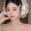 Phụ kiện tóc cô dâu SMILE, Dây buộc tóc co giãn phong cách công chúa cực lớn, Băng đô buộc dây buộc ren đẹp tuyệt đẹp cho áo choàng cô dâu