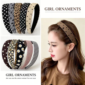 2 / 5 Dây buộc tóc Velcro in hoa không quấn đầu trượt
