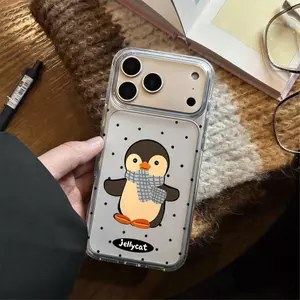 Chim cánh cụt nhỏ Ứng dụng iPhone 17/16P trường hợp điện thoại 15P xuyên qua 13/14 nổ