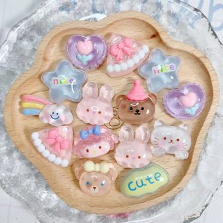 Phụ kiện trang trí mini hình trái cây, động vật, hoa, dễ thương, nhiều lựa chọn