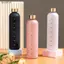 Bình Nước 1L Có Dấu Thời Gian 32 OZ Thể Dục Thể Thao Du Lịch Ngoài Trời Di Động Chống Rò Rỉ Đồ Uống Uống BPA Free Frosted Chai Nước VN