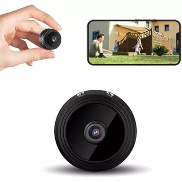 Camera ẩn Camera gián điệp Mini 1080P WiFi, Camera thú cưng không dây Cam an ninh trong nhà có tầm nhìn ban đêm, Phát hiện chuyển động, Cam bảo mẫu cho màn hình trẻ em tại nhà, Lưu trữ thẻ TF-Đen