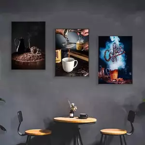 Cà Phê Latte Nhà Bếp Poster Không Khung Tranh Canvas Cho Nhà Bếp Trang Trí Ăn