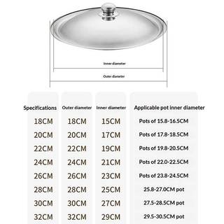 [KTP] nắp nồi inox đa năng 10-32cm Nắp thay thế cho chảo Chảo chảo