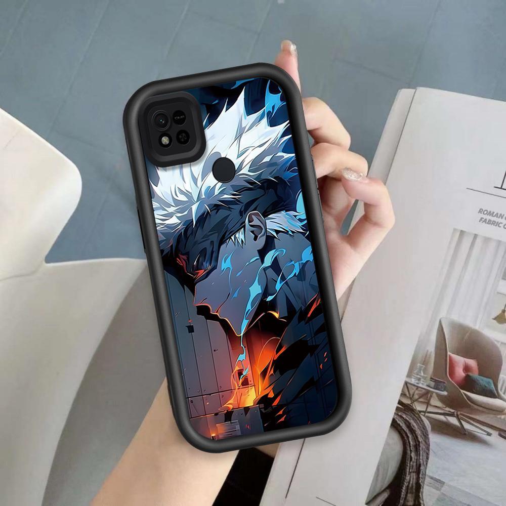 Ốp Lưng Cho Redmi 9C 10C 10A Hoạt Hình Silicon Điện Thoại Thông Minh Mềm TPU Jujutsu Kaisen Anime Mắt Thiên Thần Mặt Sau Chống Sốc