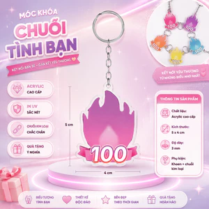 Móc Khoá Ngọn Lửa Chuỗi Tình Bạn - trí decor shop