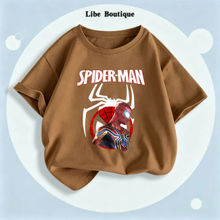Áo Thun Bé Trai Spider-Man Marvel, Áo Ngắn Tay Cotton Mềm Thoáng, Thời Trang Siêu Nhân, Cho Bé 3-12 Tuổi