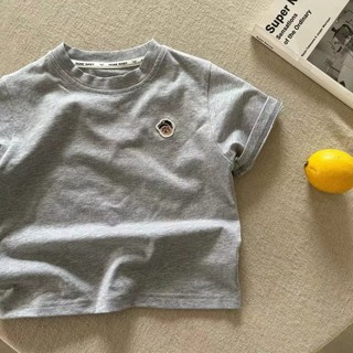 Bé Trai Mùa Hè Cotton Nguyên Chất Thoải Mái Thoáng Khí Hoạt Hình Gấu 1 Áo Thun Tay Ngắn Trẻ Em Dễ Thương Vui Nhộn Nhỏ Dễ Thương Nửa Tay Top
