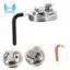 2 Chiếc Bình Miệng Rộng Bằng Thép Không Gỉ Đổ Nắp Vòi, Nắp Lọ Có Thể Tái Sử Dụng Cho Bóng Miệng Rộng Lọ