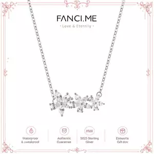 FANCIME "Bó hoa Wisteria" Vòng cổ bạc thanh