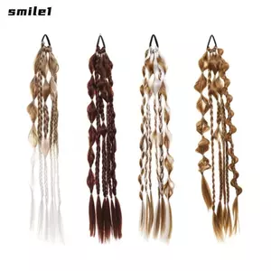 Tóc giả đuôi ngựa tổng hợp SMILE, có dây thun Tóc giả đuôi ngựa bện nhẹ, Tóc giả đuôi ngựa dài 24 Inch cho nữ