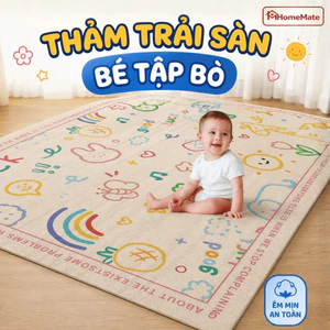 Thảm Chơi Cho Bé HomeMate Chống Trượt, Thảm Tập Bò Dày Êm Chống Va Đập, Thảm Trải Sàn Phòng Bé Nhiều Kích Thước