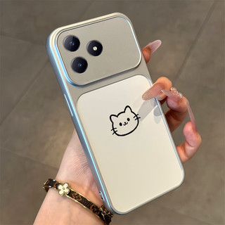 Ốp Lưng PBZZ Cho Realme C63 C61 4G C83 Realme note 60X 60 70 70x 70t 80 4G Vỏ Điện Thoại Lo Âu Vỏ Mềm Chống Sốc Thiết Kế Mới Thẩm Mỹ Cặp Đôi Mèo Hoạt Hình Dễ Thương DSCYGT1