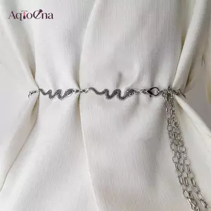 AqToCna Mới Hàn Quốc Y2K Phong Cách Dân Tộc sel Dây Xích Eo Phóng Đại Một Lớp Cơ Thể Đảng Nữ Trang Sức Thời Trang Quà Tặng AqToCna
