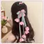JRP Lily Of The Valley & Tulips Floral Sccrunchie Hair Tie With Dangling Ribbon Accents - Phụ kiện tóc Ethereal dành cho nữ JRP