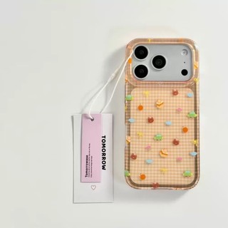 Thích hợp cho iPhone17promax16 Vỏ điện thoại 15 Vỏ kẻ sọc màu trong suốt bóng việt quất Tây Cao nguyên khung