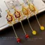 Thời Trung Cổ Cổ Trang Sức Kim Bạc Kim Cương Hoa Ngọc Trai Nhân Tạo Bông Tai Retro Thời Trang Niche Bông Tai Dài 6.1