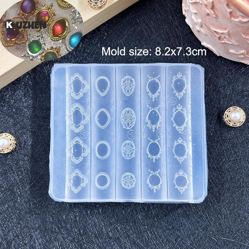 KUZHEN 3D Khuôn Làm Móng Tay Silicon Dụng Cụ Làm Móng Hoạt Hình Nơ Thỏ Khung Đá Quý Móng Tay Quyến Rũ Khuôn Móng Tay Phụ Kiện Nghệ Thuật Móng Tay Đồ Dùng HOT