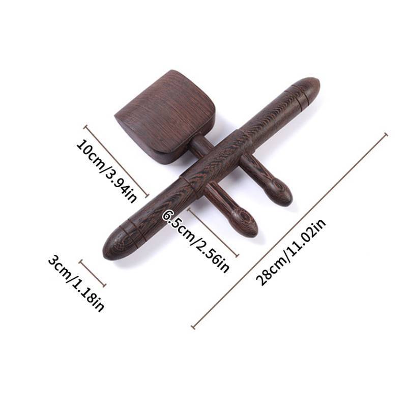 AN.MART Cloud Craftsman Shengyang Xẻng Mở Ba Dụng Cụ Cạo Massage Guasha Cán Sti Cầm Tay Đặc Biệt Wenge Dụng Cụ Massage Gỗ VN