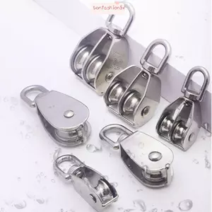 Ròng rọc cố định ITRUMPET, Ròng rọc rãnh thép không gỉ 304 xoay, Cần cẩu bánh xe kéo đơn đôi M15 / 20 / 25
