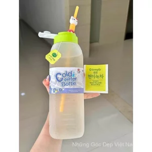 Những Điều Tốt Đề Nghị Chai Thể Thao PP5 Nhựa Phong Cách Hàn Quốc Dung Tích Lớn Một Lít Cốc Rơm Học Sinh Di Động Mở Chai Nước Nóng Ngoài Trời Chống Sốc