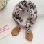 Khăn choàng vuông vải lanh Cotton dành cho nữ Thiết kế in nhẹ 58cm Hoàn hảo cho mọi trang phục