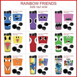 ST2 Roblox Rainbow Friend cốc hoạt hình sáng tạo chai nước thể thao cách nhiệt hai lớp xung quanh trò chơi TS2