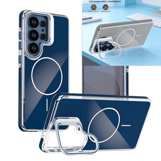 Vỏ chống sốc từ tính có giá đỡ khung ống kính cho Samsung Galaxy S26 Ultra Plus A56 A36 A37 A57 5G Ốp điện thoại