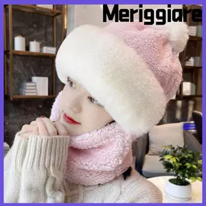 MERIGGIARE Sang Trọng Mũ Nhung Nữ Bảo Vệ Tai Mũ Chống Gió Bộ Khăn