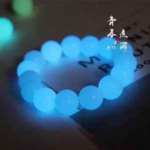 Đá Trung Thực Chính Thức Đá Dạ Quang Vòng Tay Dạ Quang Ngọc Trai Dạ Quang Vòng Tay Phiên Bản Học Sinh Đêm Siêu Sáng 6.3