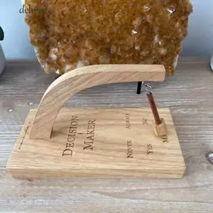 DELMER Swing Pendulum Vật trang trí, Con lắc làm quyết định thủ công từ tính, Tìm câu trả lời cho các câu hỏi Hoàn hảo Prop Đồ chơi trò chơi trên bàn bằng gỗ mới lạ bằng gỗ dễ thương tại nhà