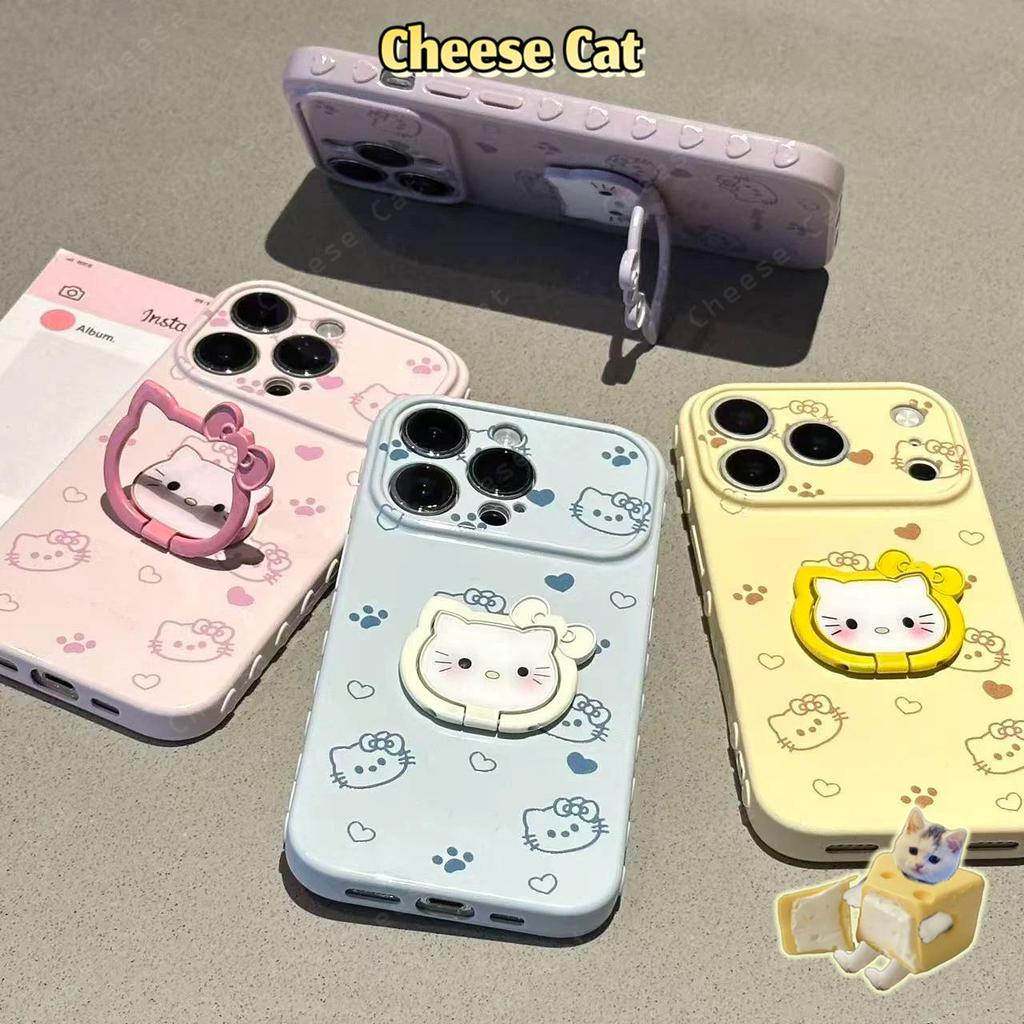 Giá đỡ điện thoại hình chuông Ốp điện thoại Kitty cho iPhone 17 Pro Max 11 12 13 14 15 16 Plus
