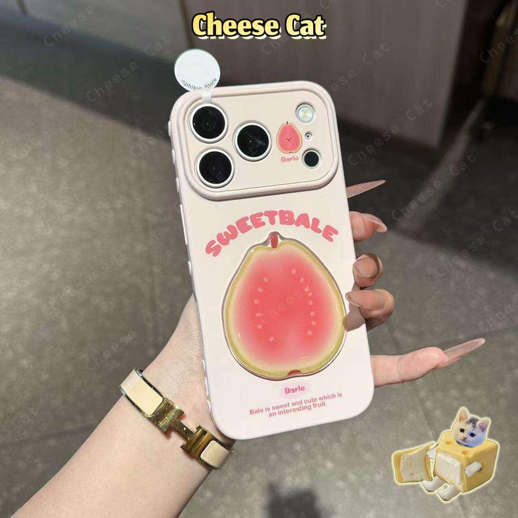 Thay đổi thành 17 Pro Max việt quất Ổi trái cam Ốp điện thoại hình quả lê cho iPhone 13 14 15 Plus 16 17 Pro Max