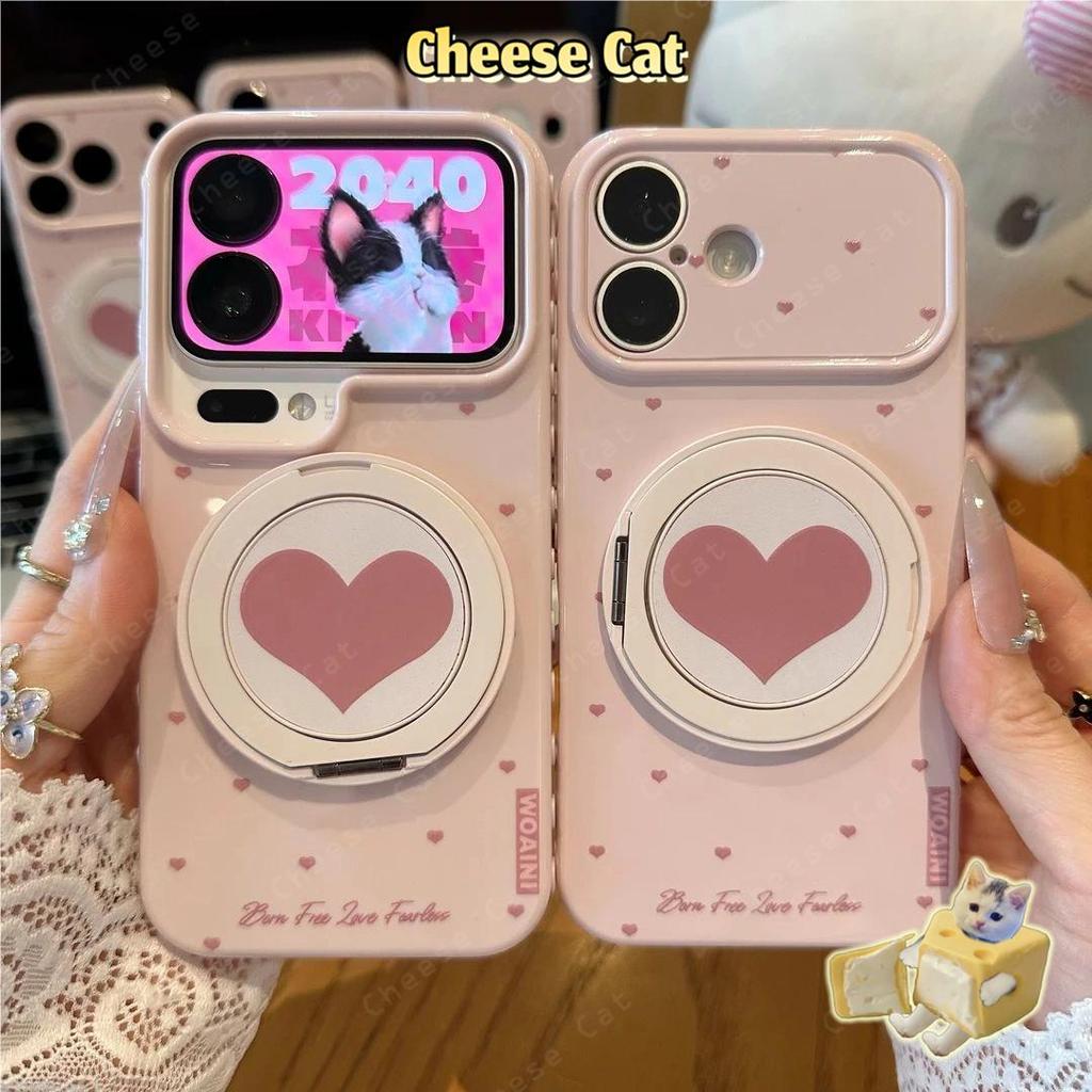 Giá đỡ điện thoại siêu mỏng màu hồng tình yêu Ốp điện thoại cho iPhone dành cho iPhone 14 13 12 11 15 Plus 16 17 Pro Max
