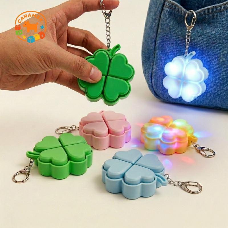 Móc khóa cỏ ba lá LED CANAMEK có nút có thể điều chỉnh Giảm căng thẳng cho công việc và vui chơi CSF