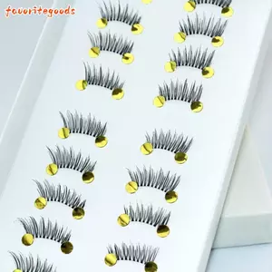FAVORITEGOODS 10 Cặp Vẻ Đẹp Tự Nhiên Giả Nữ Đen Mini
