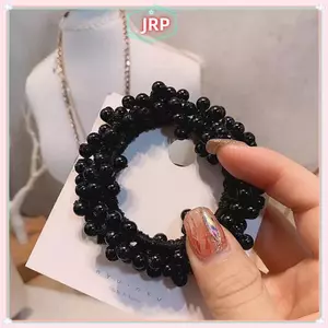 JRP Thanh Lịch Ngọc Trai Dây Buộc Tóc Hạt Bé Gái Scrunchies Dây Cao Su Đuôi Ngựa Giá Đỡ JRP