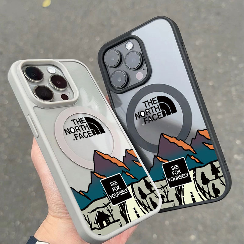 ốp lưng iphone Vỏ nam châm với cảnh núi tuyết Cho Iphone 17 11 12 13 14 15 Iphone 16 7 xs xr Pro Max Plus