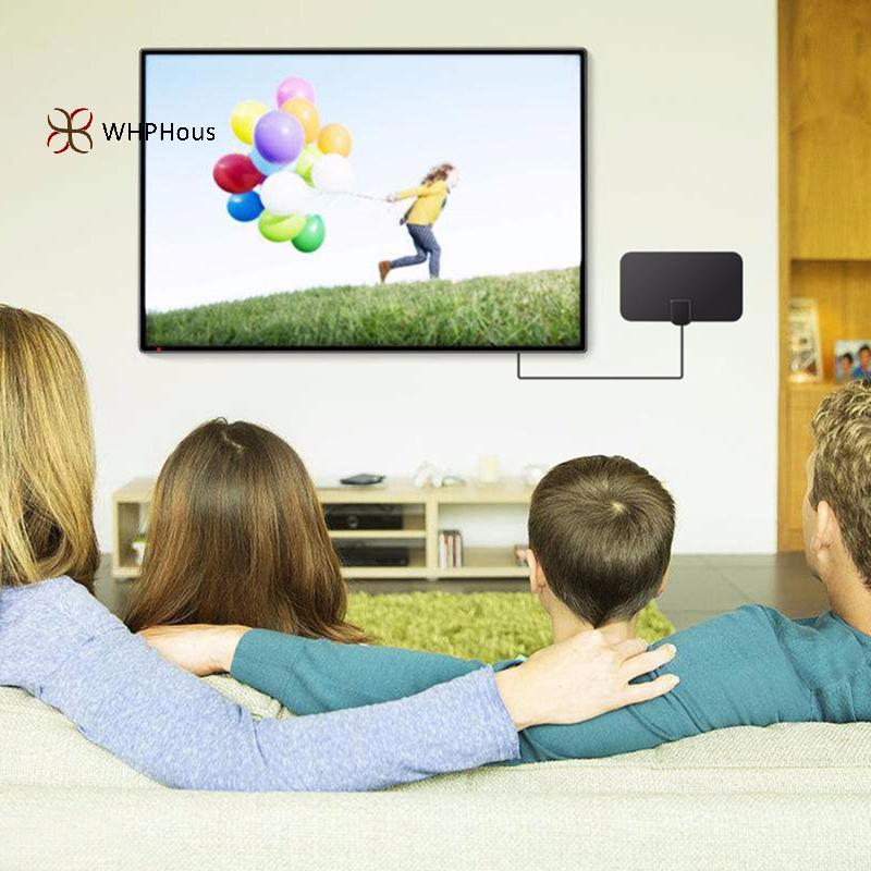 < WHPHous-t > Ăng Ten HDTV Kỹ Thuật Số Mini HD Với Bộ Chuyển Đổi HD Digital DTV Ăng Ten TV Trong Nhà DVB-T2 Bộ Thu Tín Hiệu TV Trên Không Cho HDTV Châu Âu Mỹ Đẹp