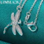 URMYLADY Bạc 925 Chuồn Chuồn Mặt Dây Chuyền Vòng Cổ Nữ Cưới Quyến Rũ Đính Hôn Trang Sức Thời Trang